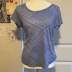 Blue Women's Short Sleeve Top